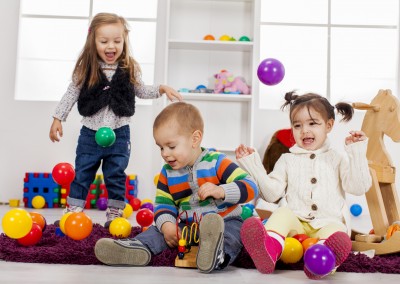 Kids playing in the room